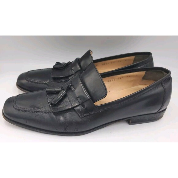 Salvatore Ferragamo Studio Black Tassel Dress Loafer‎ 10 B Made in Italy main image 5
